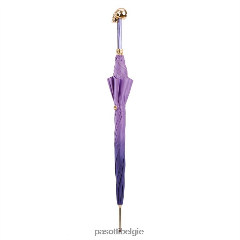 paraplu | 460 21284-14 w33pv - gouden schedel paarse ombre paraplu PASOTTI VFHH4H548