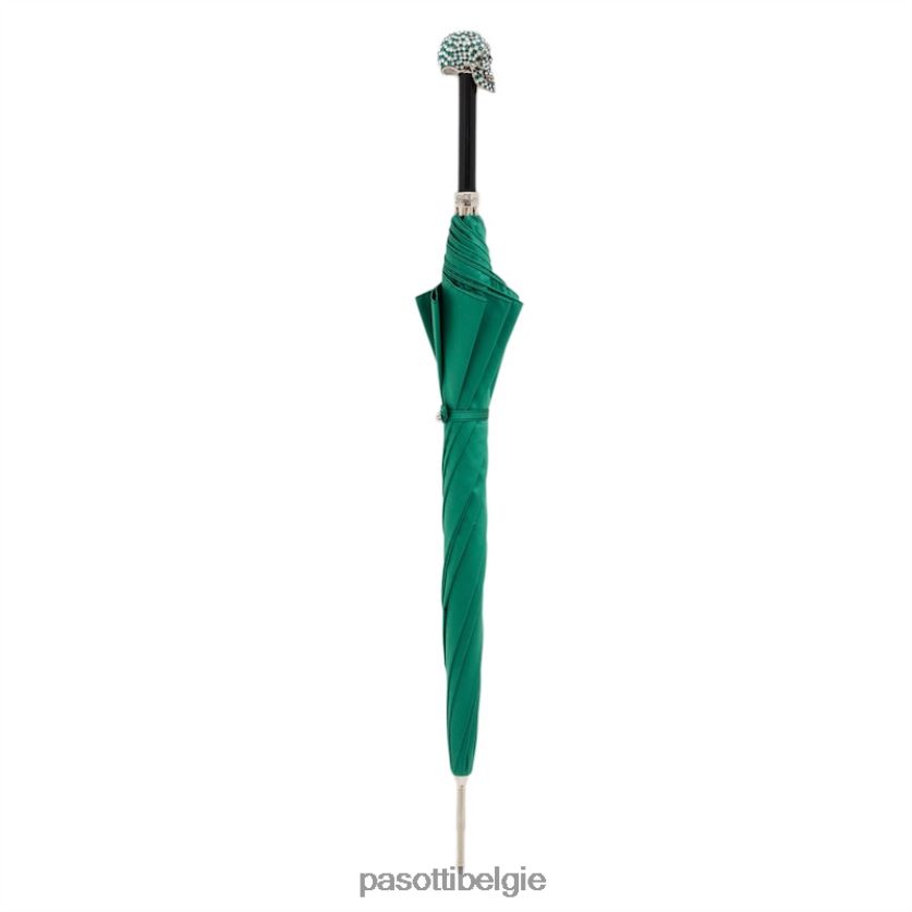 paraplu | 478 oxf-6 w333bv - groene swarovski schedelparaplu PASOTTI VFHH4H565