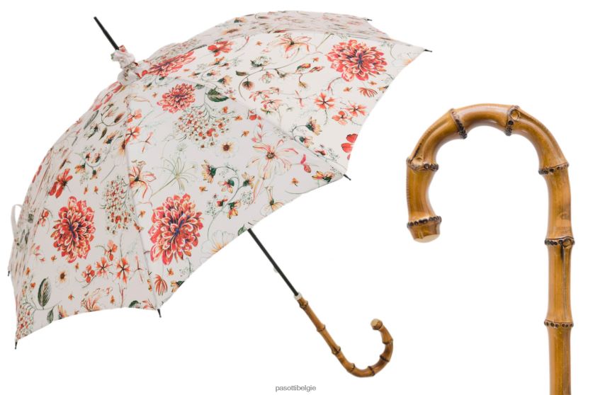 paraplu | 354ne 5y259-9 d4 - gebloemde parasol met whangee handvat PASOTTI VFHH4H635