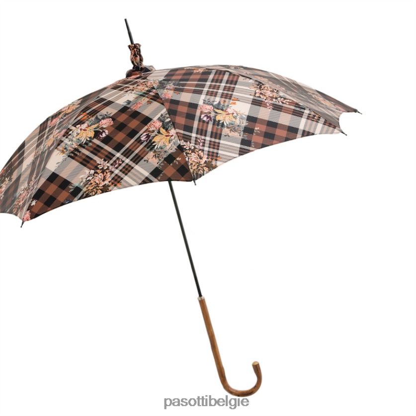 paraplu | 354ne 5y743-5 d26 - tartan parasol met bloemen PASOTTI VFHH4H630