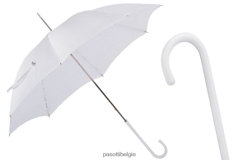 paraplu | 386ni plat-1 p - witte bruiloftparaplu met kant PASOTTI VFHH4H634