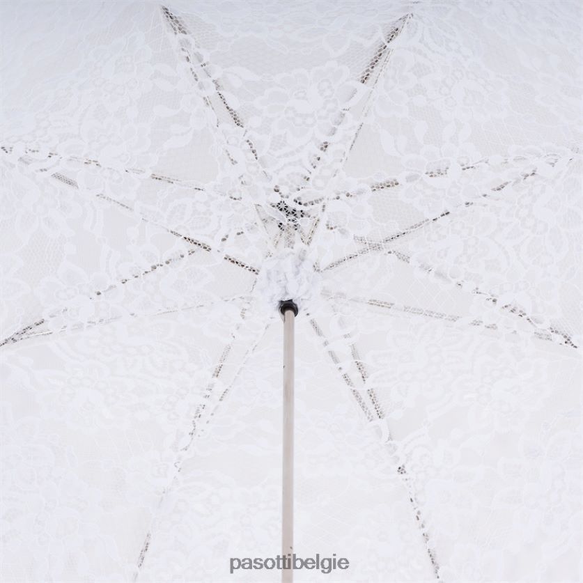 paraplu | 386ni plat-1 p - witte bruiloftparaplu met kant PASOTTI VFHH4H634