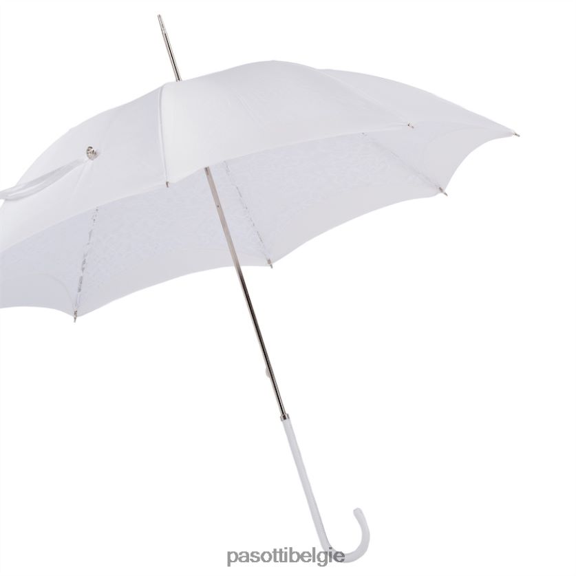 paraplu | 386ni plat-1 p - witte bruiloftparaplu met kant PASOTTI VFHH4H634