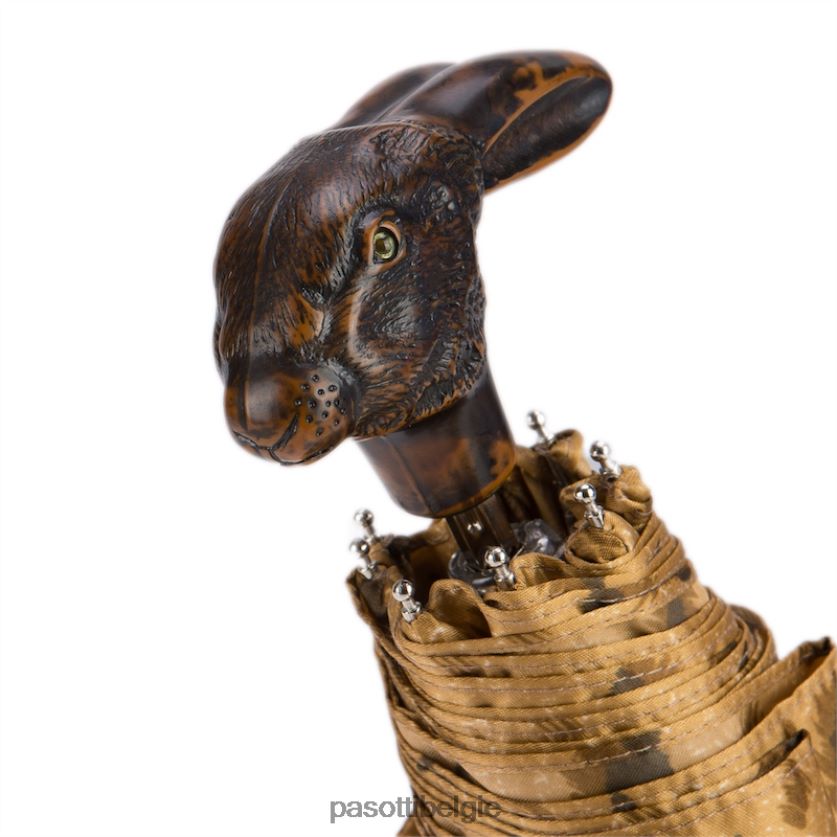 paraplu | 257 1409-61 113 - dierlijker opvouwbare paraplu met konijnenhandvat PASOTTI VFHH4H612