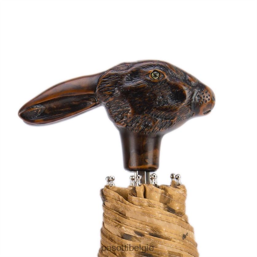 paraplu | 257 1409-61 113 - dierlijker opvouwbare paraplu met konijnenhandvat PASOTTI VFHH4H612