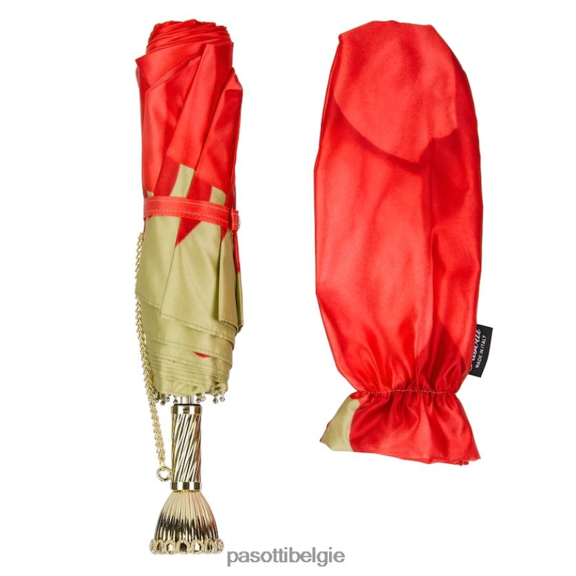 paraplu | 257 21065-21 p11 - rode dahlia opvouwbare paraplu PASOTTI VFHH4H589