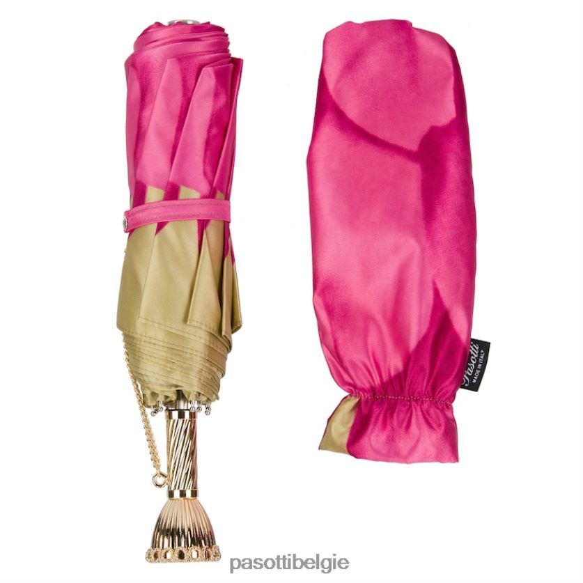 paraplu | 257 21065-30 p11 - roze dahlia opvouwbare paraplu PASOTTI VFHH4H576