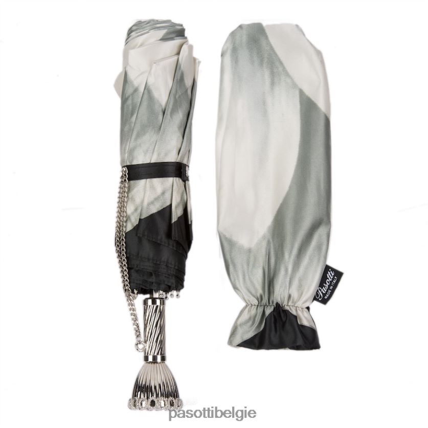 paraplu | 257 21273-11 p11 - zilveren dahlia opvouwbare paraplu PASOTTI VFHH4H598