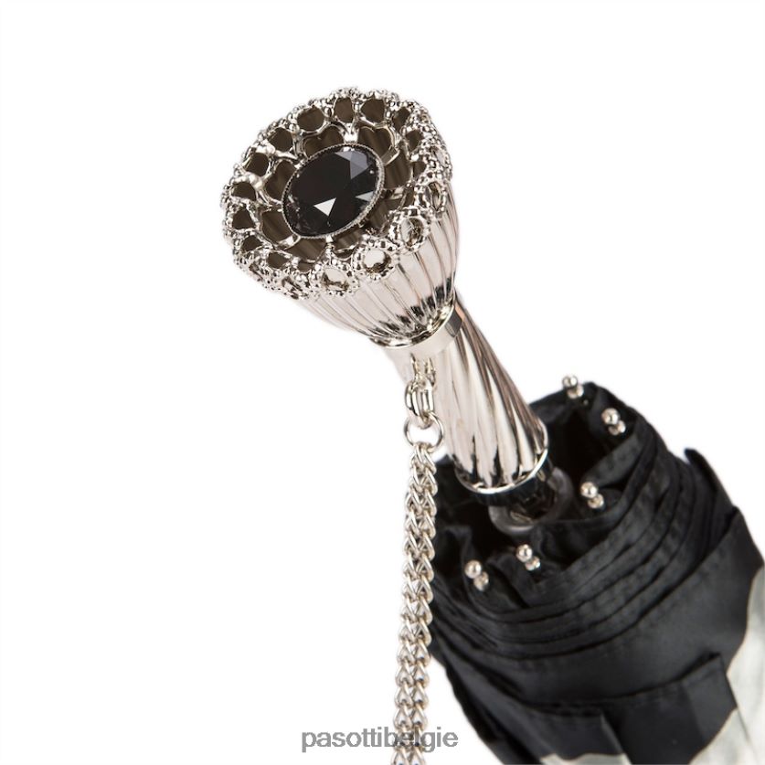 paraplu | 257 21273-11 p11 - zilveren dahlia opvouwbare paraplu PASOTTI VFHH4H598