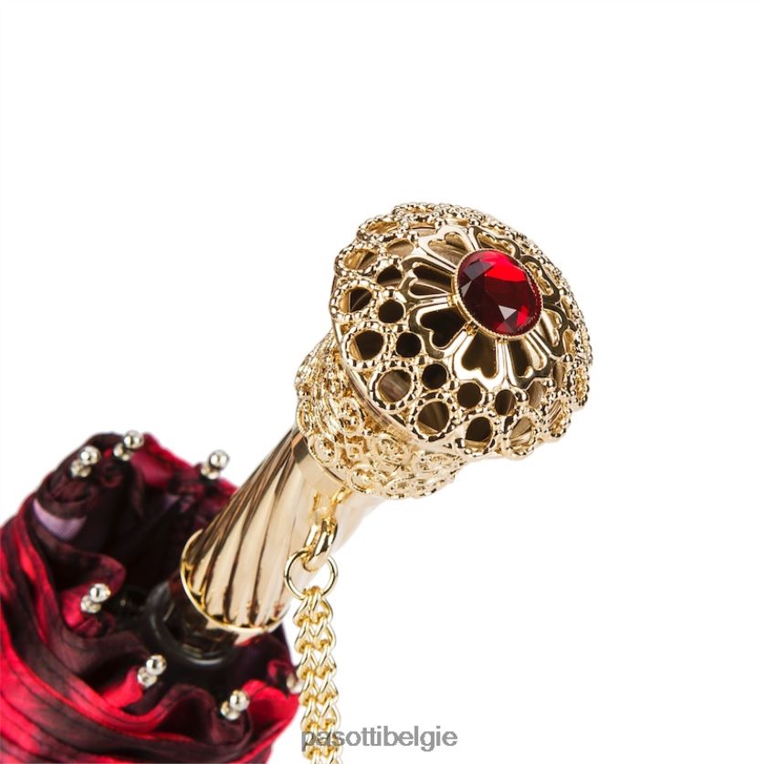 paraplu | 257 52417-21 p14 - zwart en rood, dierlijker opvouwbare paraplu PASOTTI VFHH4H620