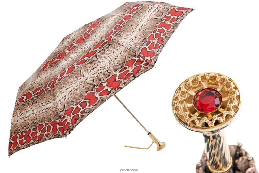 paraplu | 257 52656-601 p12 - opvouwbare paraplu met pythonprint PASOTTI VFHH4H581