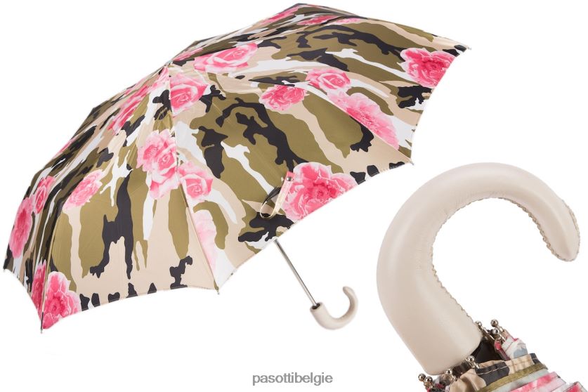 paraplu | 257 53078-18 p - camouflage opvouwbare paraplu met rozen PASOTTI VFHH4H605