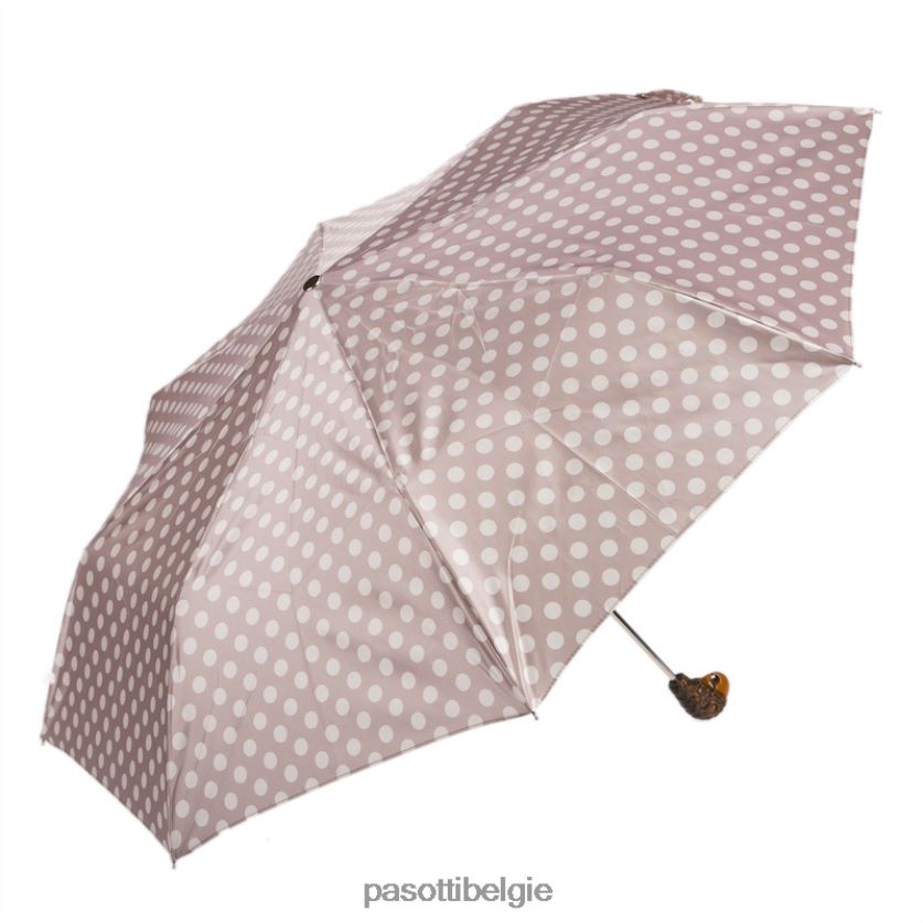 paraplu | 257 55874-153 139 - Opvouwbare paraplu met stippen en papegaaihandvat PASOTTI VFHH4H619