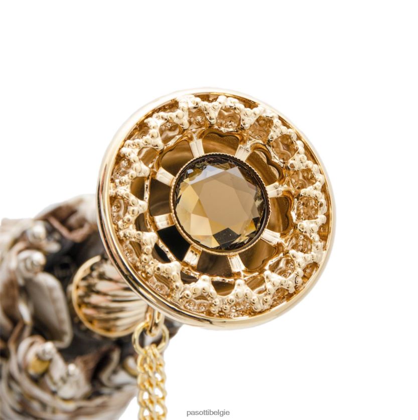 paraplu | 257 58002-6 p12 - opvouwbare paraplu met luipaardprint en kettingen PASOTTI VFHH4H587