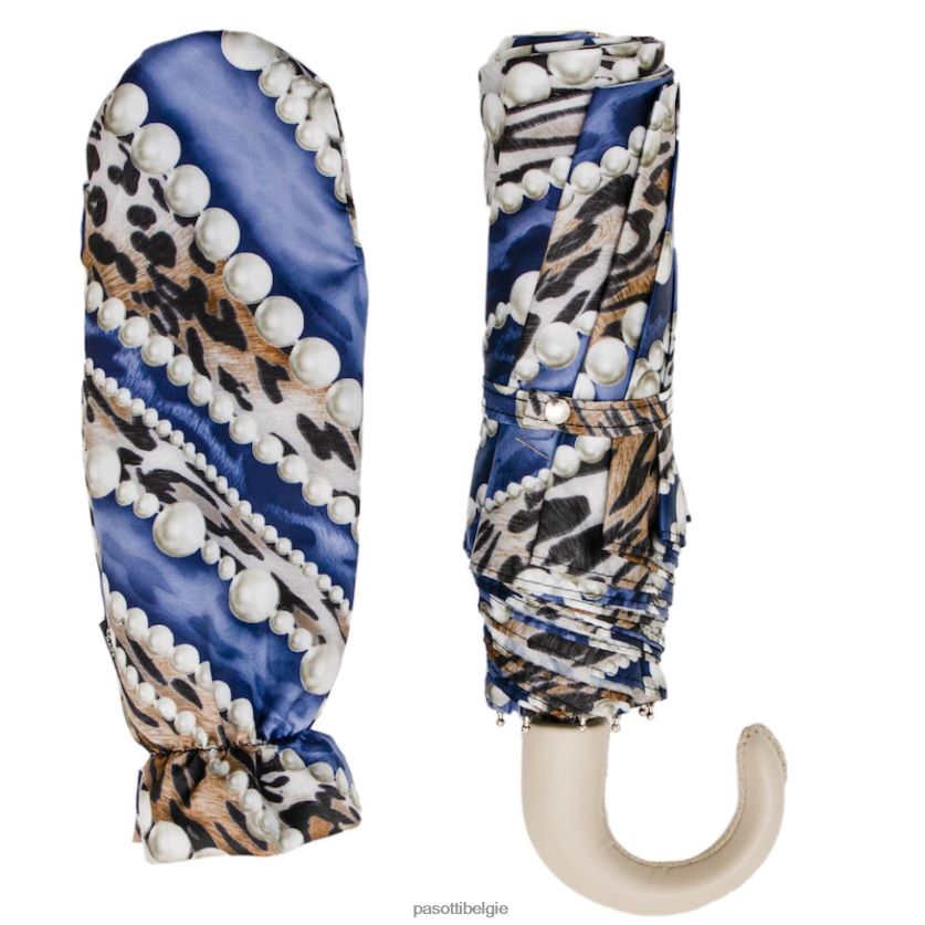 paraplu | 257 5a003-33 p - opvouwbare paraplu met parelprint PASOTTI VFHH4H610