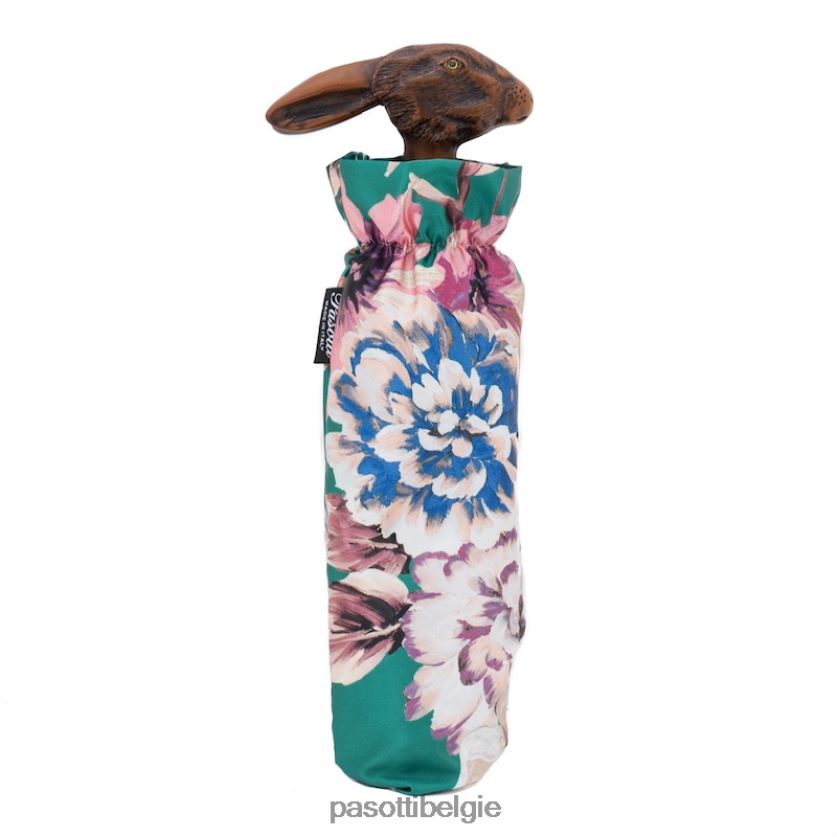 paraplu | 257 9a436-5 113 - opvouwbare paraplu met konijnenhandvat en bloemenprint PASOTTI VFHH4H580